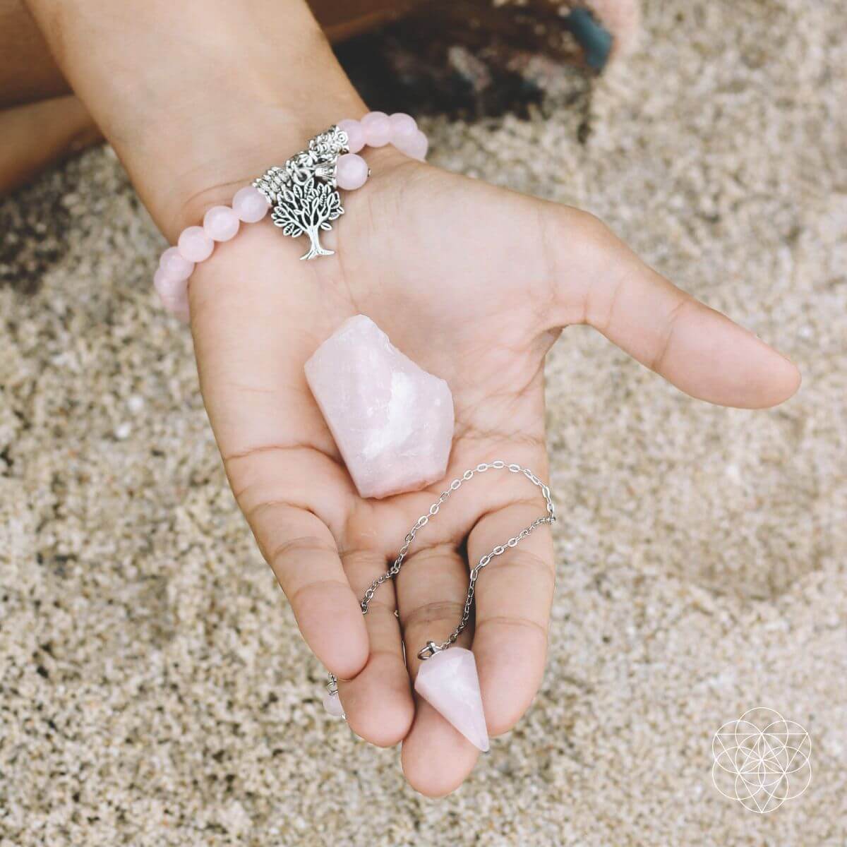 The Rose Quartz Healing Crystal Set - Jewelry Set image