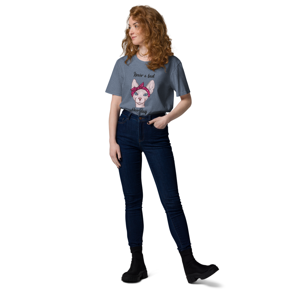 "NEVER A BAD HAIR DAY" UNISEX ECO TEE