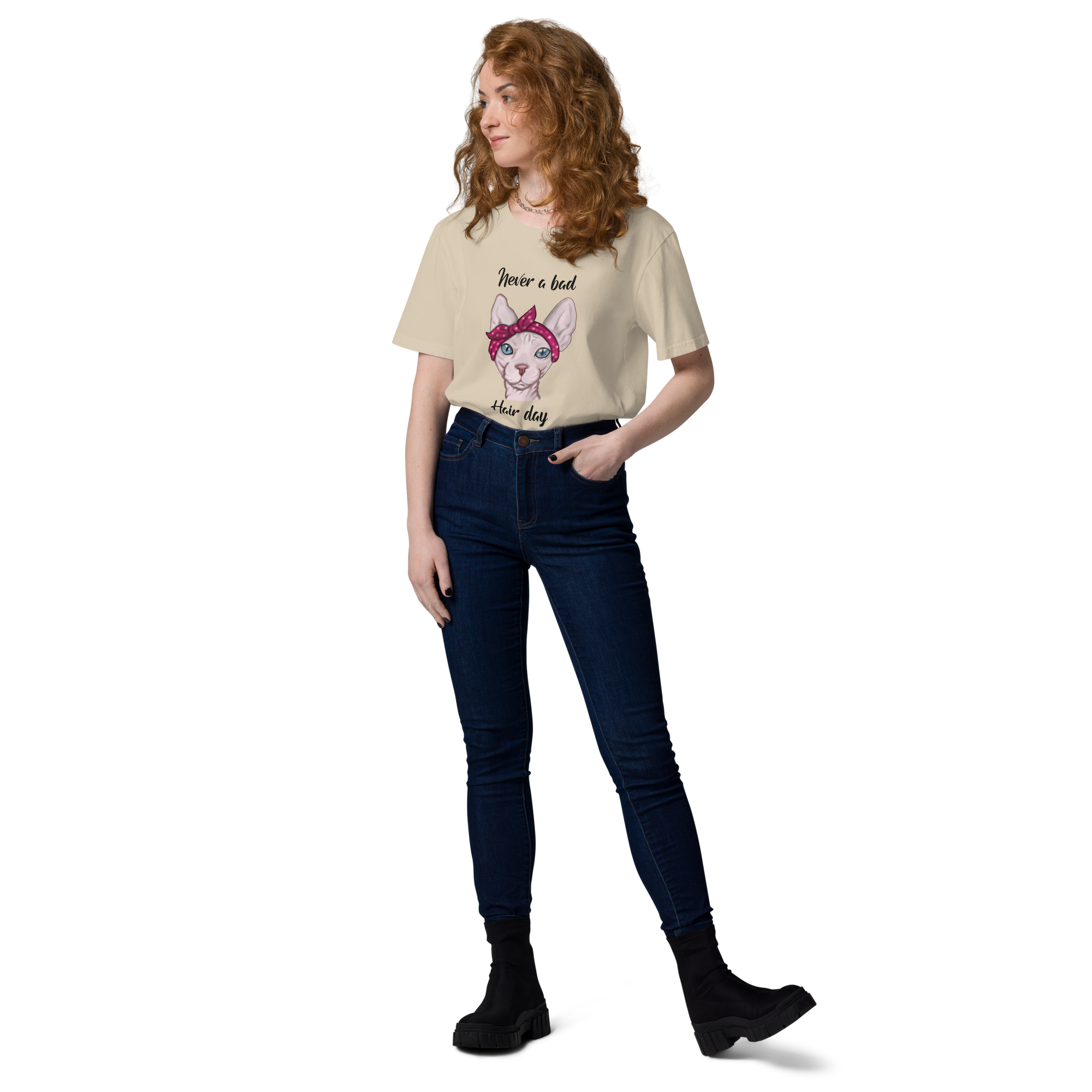 "NEVER A BAD HAIR DAY" UNISEX ECO TEE