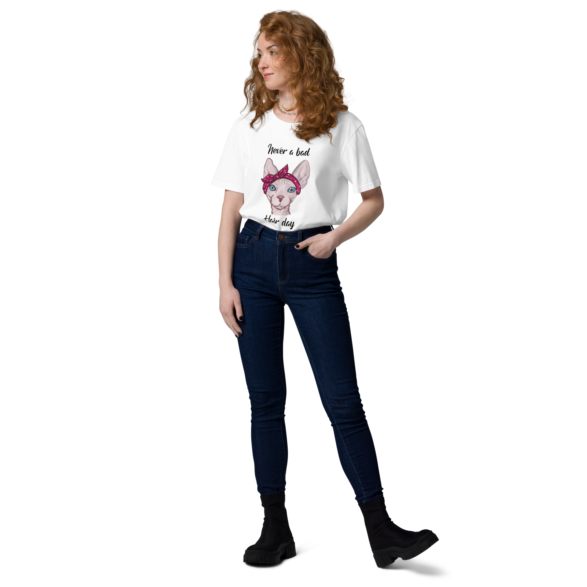 "NEVER A BAD HAIR DAY" UNISEX ECO TEE